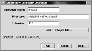 [Luminaire Database Creation Dialog]