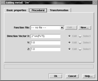 [Procdural Metal2 Parameters Dialog]