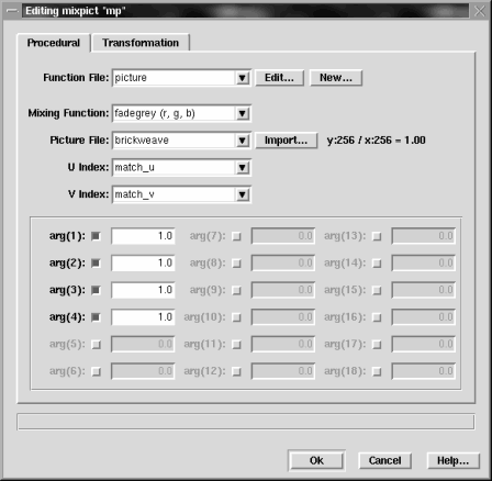 [Mixpict Parameters Dialog]